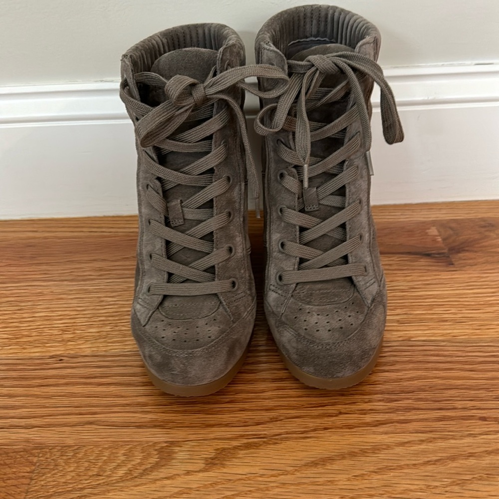Veronica Beard Elissa Suede Wedge Sneakers